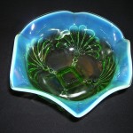 Jefferson Glass Beaded Fans Compote