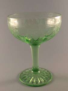 Cameo Green Depression Glass Sherbet