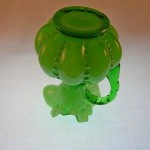 Fenton Beaded Melon Green Overlay Pitcher