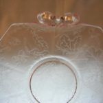Fostoria Brocade Oak Leaf Rose Pink Bon Bon