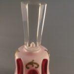 Bohemian Crystal Cranberry to Clear bell