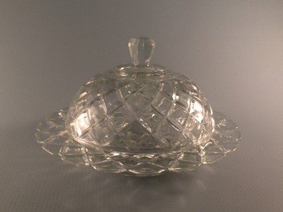 Waterford Waffle Covered Butter Dish