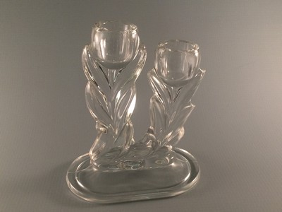 Indiana Glass Willow Two-Light Candlestick