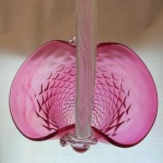 Chalet Art Glass Cranberry Basket-Sergio Pagnin
