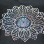 Vintage iridescent glass plate