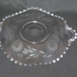 Candlewick crimped two handled plate by Imperial Glass