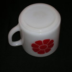 Federal Glass red flower mug