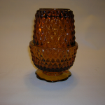 Indiana Diamond Point Fairy Lamp in amber