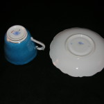 Coalport demitasse cup and saucer-blue