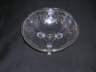 Imperial Glass Footed Bowl-Piecrust