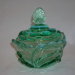 Fenton Butterfly on Rose candy dish