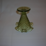 Fenton Hobnail vase in Colonial Green, bottom view