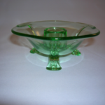 Fostoria #2394 candle holder in green