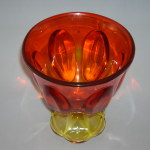 L E Smith Flame Glass Candy Dish