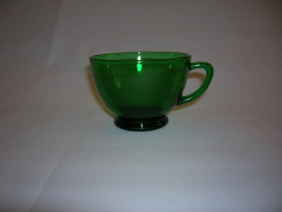 Anchor Hocking Forest Green Cup