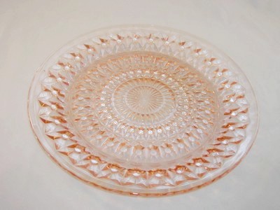 Holiday Depression Glass Plate Jeannette Glass