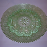 Sandwich Duncan and Miller Egg Plate in green
