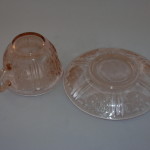 Sharon Depression Glass Cup and Saucer