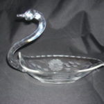 Duncan and Miller Glass Swan