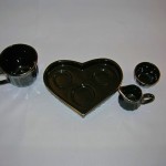 Vintage Heart Shaped Tea Set