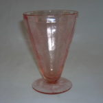 Pink Floral Depression Glass Tumbler