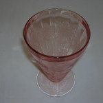 Pink Floral Depression Glass Tumbler