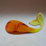 Blown Glass Whale Paperweight