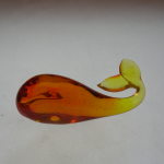 Blown Glass Whale Paperweight