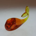 Blown Glass Whale Paperweight