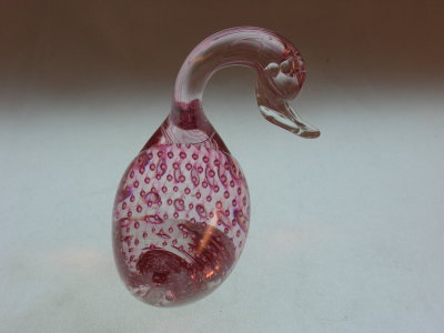 Murano Art Glass Duck in Pink