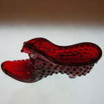 Fenton ruby Hobnail shoe