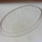 Etched Glass tray-Meadow Wreath