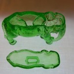 Green Depression Glass Elephant