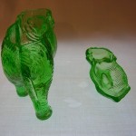 Green Depressin Glass Elephant