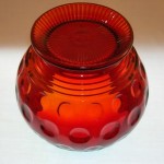 Imperial Glass Ruby Red Candy Jar