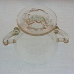 Vintage Jeannette Glass Camellia Sugar