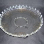 Heisey Lariet Fruit Bowl with silver overlay