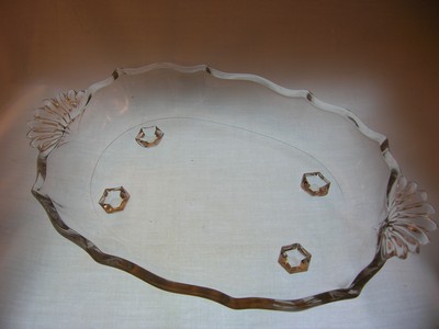 Fostoria Baroque Glass Footed Bowl