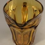 Anchor Hocking Fairfield amber pitcher front view