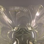 Art deco glass serpent bowl pattern closeup