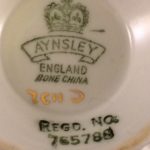 Aynsley Orange Blossom cup back stamp