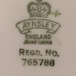 Aynsley Orange Blossom saucer back stamp