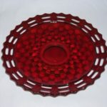 Fentont Baskete Weave ruby plate