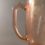 Florentine No 1 pink depression glass pitcher handle