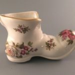 Harmony Rose bone china boot Old Foley James Kent right side view