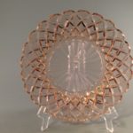 Hocking Glass Waterford Waffle sherbet plate