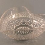 Imperial Cape Cod glass bowl heart shaped side view