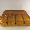 Indiana Glass vintage Fruits relish tray bottom view