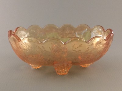 Jeannette Floragold Iridescent Candy Dish