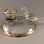 Jeannette Glass Pheasant Candle Holder